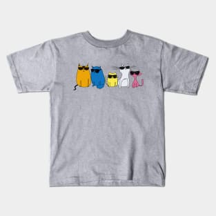 Cool Cats with Sunglasses Kids T-Shirt